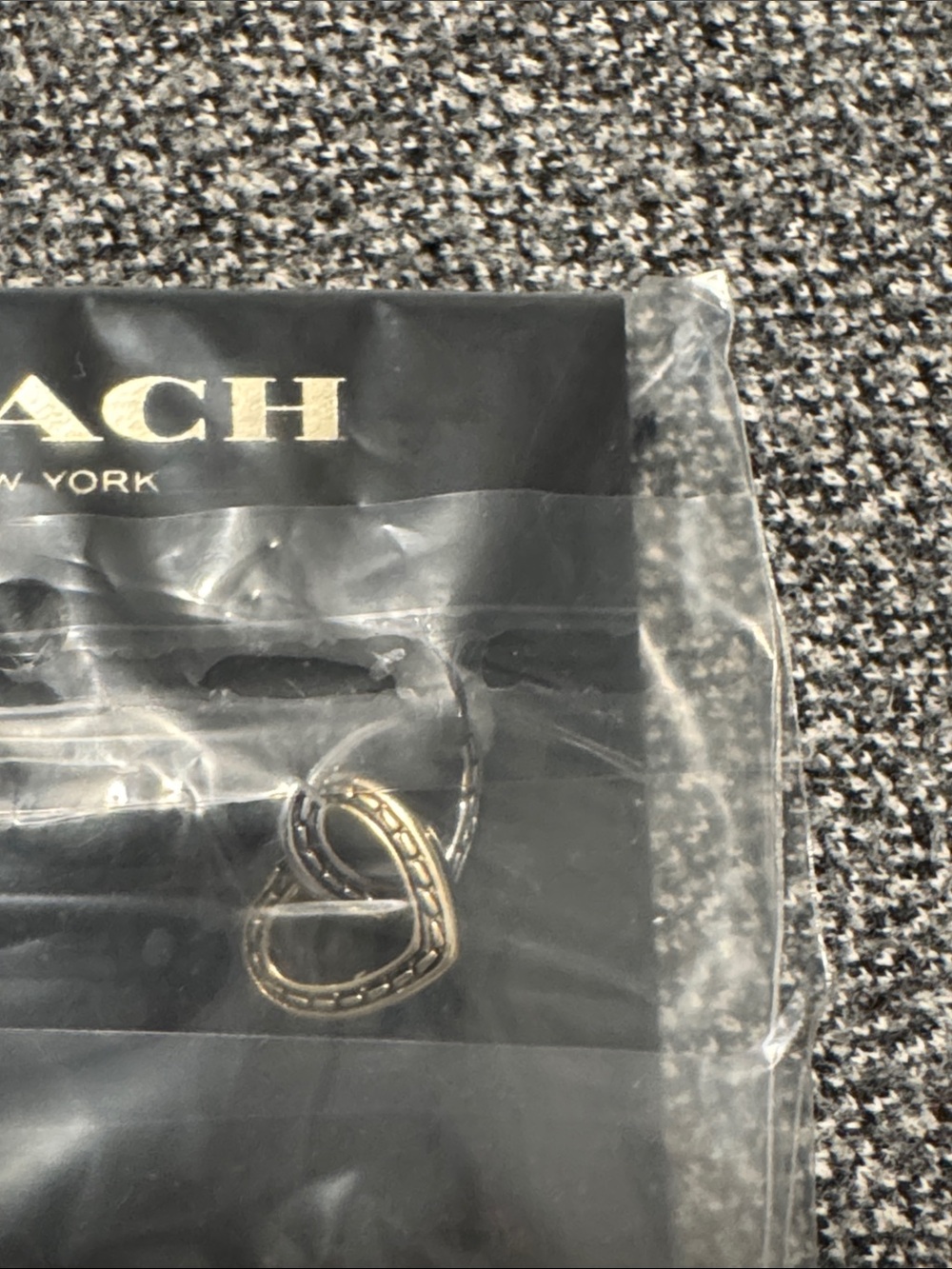 Coach Silver Heart Hoop Earrings - Silver - Picture 2 of 3